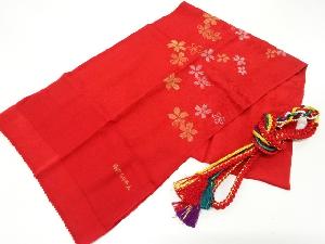 リサイクル　正絹　桜模様織出し振袖用帯揚げ・帯締めセット